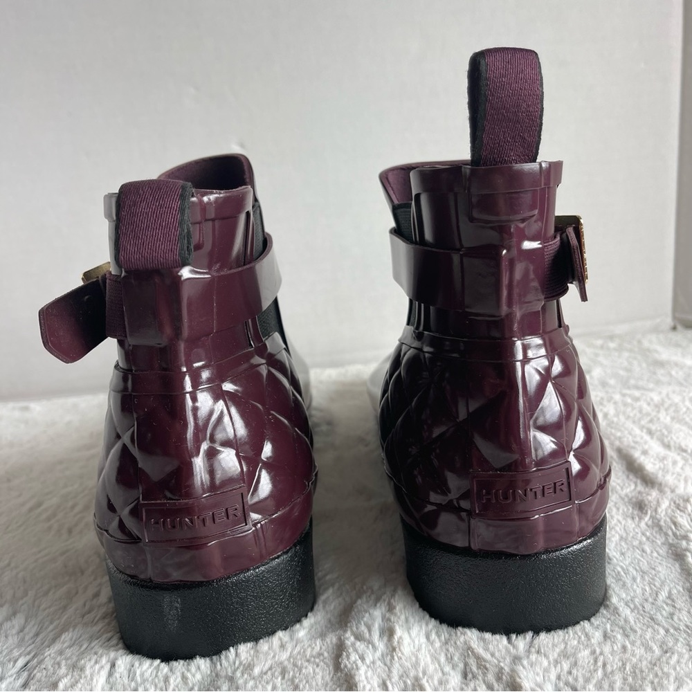 Hunter Refined Quilted Chelsea Gloss Boot Size 11 - Picture 4 of 10